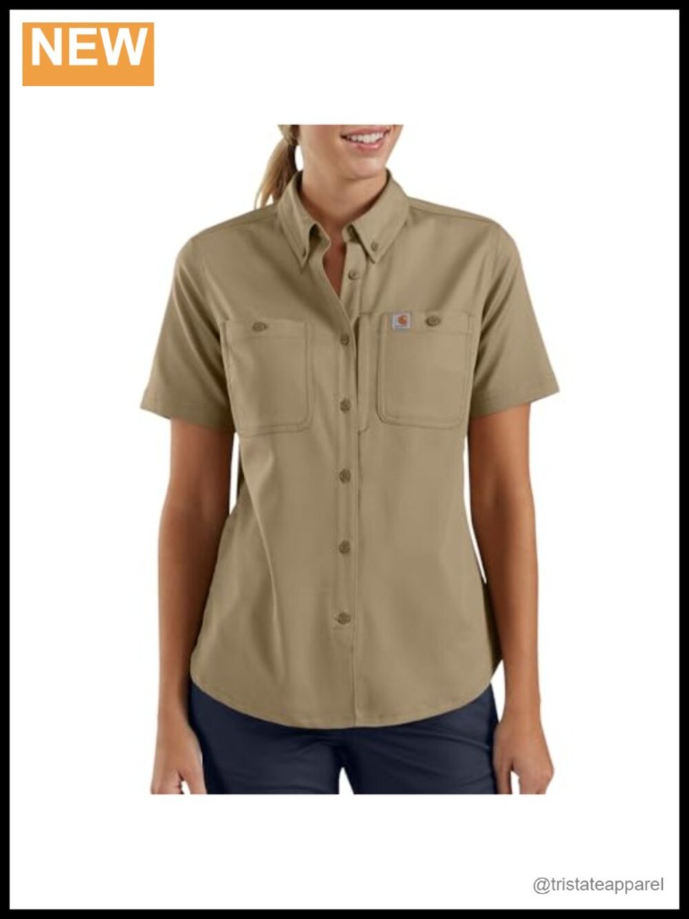 Carhartt Women's Rugged Flex Short Sleeve Work Button Down Shirt